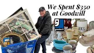 We Spent $350 At Goodwill - Cottage Home Decor Haul - Thrift With Me For Profit - Reselling