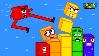 Super Mario Bros. but Supermodel Numberblocks LONG LEG gets everything!! | Game Animation