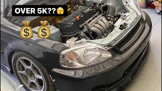 How MUCH Did My K24 Swap COST?? (Honda Civic EJ/EK)