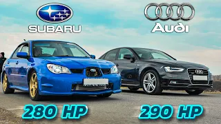 Audi A4 st.1 vs WRX vs Nissan Skyline 35 vs Honda Euro R vs Subaru BRZ