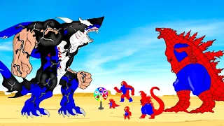 Rescue SPIDER GODZILLA & KONG vs MUSCLE - SHARKZILLA VENOM : Who Is The King Of Monster?