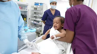 Crying Baby going under General Anaesthesia
