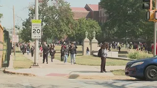 Students protest after shooting outside Wyandotte High football game