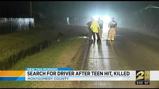 Search for driver after teen hit, killed