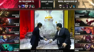 SKT vs RNG Highlights Game 1 Worlds 2019 Group C Day 2 | SK Telecom T1 vs Royal Never Give Up