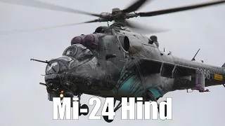 Mi-24V Hind Combat Helicopter Heavy Duty Airshow Display 18.6.2022 [Pori 2022]