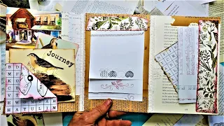 Let's Make an EASY PORTFOLIO out of 2 Greeting cards! Fun Junk Journal Embellishment! Paper Outpost!