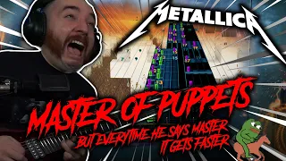 Master of Puppets but every time he says MASTER it gets FASTER | CDLC Memes Rocksmith