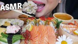 ASMR SUSHI *Spicy Caterpillar Roll, Assorted Nigiri, Salmon Sashimi, Sunomono & Miso No Talking |N.E