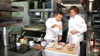 Cooking Quail with Chef Daniel Boulud and Ariane Daguin