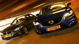 Dubbeltest - BMW 3-serie vs Mazda 6 (english subtitled)