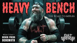 HEAVY BENCH | The Road To A 600lb Bench Press | W3D1 Bench Press Behemoth