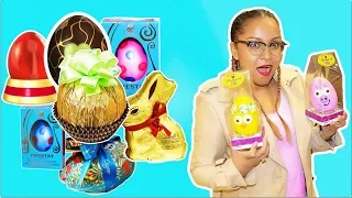 TOP 10 OF GIANT SILLY KINDER SURPRISE EASTER EGGS WITH 2018 EASTER BUNNY FOR KIDS PLAYTIME!!