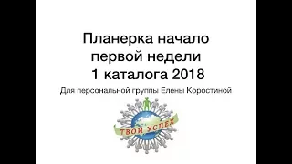 Планерка начало 1 каталога 2018 год