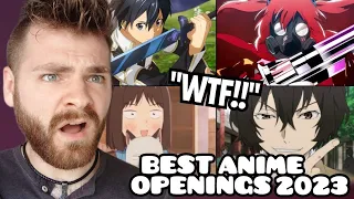 First Time Reacting to "The Best ANIME Openings Of 2023" | New Anime Fan!