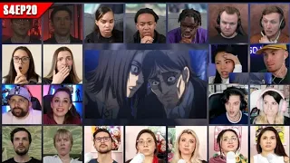 Attack on Titan Season 4 Episode 20 Reaction Mashup | 進撃の巨人