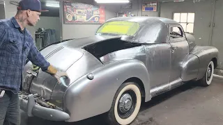 Fabricating the panel that connects the trunk to the fender 🛠