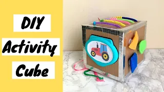 DIY activity cube | DIY busy boards for toddlers | How to make busy books for toddlers