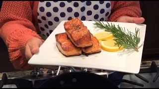 Delicious glazed salmon with butter and lemon sauce, easy to do in 10 minutes