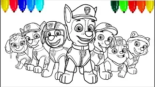 PAW PATROL # 2 Coloring Pages | Colouring Pages for Kids with Colored Markers