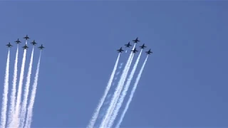 Blue Angels and Thunderbirds flyover New York, NY, 2020