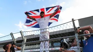 LEWIS HAMILTON CLIMBS THE FENCE IN MEXICO CITY (ENCORE)