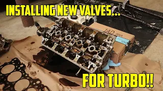 Installing new valves in cylinder head!