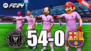 FIFA 24 - RONALDO, MESSI, SPIDER MAN ALL STARS PLAYS TOGETHER | INTER MIAMI 54-0 FC BARCELONA