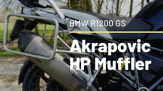 2016 BMW R 1200 GS LC Akrapovic HP sportuitlaat Exhaust sound compared to stock muffler baffles in