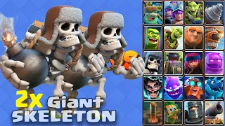 2x GIANT SKELETON vs ALL CARDS x2 | Clash Royale