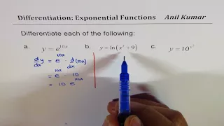 Derivative of three types of exponential Functions to Review the Rules IBSL AP Calculus