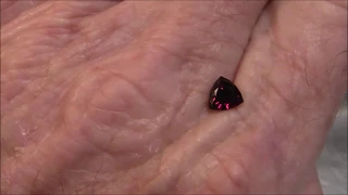 Faceting an idaho garnet.