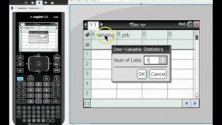 Probability Distribution for Discrete Random Variable in the TI Nspire