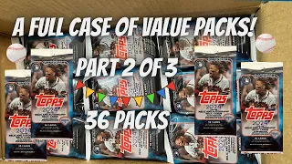 A Full Case of Value Packs of 2024 Topps Series 1( Part 2) Part #2 of 3  * 36 Value or Fats Packs *
