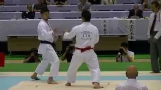 2014 JKA All Japan Kumite Final Nemoto vs Iimura 根本 対 飯村