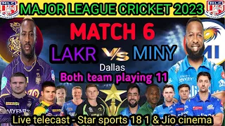 Major league cricket 2023| knight riders vs Mi playing 11| Usa T20 league schedule | MLC T20 League|