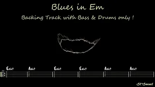 Blues in Em - 85 bpm - Bass & Drums : Backing Track