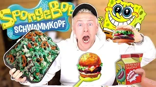 24 STUNDEN nur von SPONGEBOB ESSEN ernähren ! 😍 Krabbenburger,... II RayFox