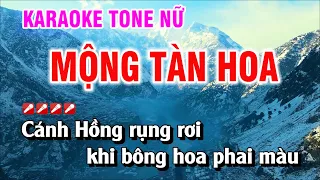 Mộng Tàn Hoa Karaoke Nhạc Sống Tone Nữ | Kim Chi Karaoke