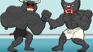 MUSCLE BULLTRAP VS MUSCLE KILLY WILLY! Poppy Playtime Chapter 3 Cartoon Animation