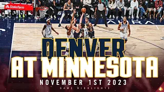 Denver Nuggets vs. Minnesota Timberwolves Full Game Highlights | Toyota Game Recap 11/1/23