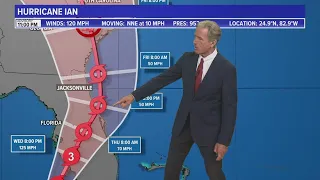 Tuesday, 11PM Update: Hurricane Ian tracking south of Tampa