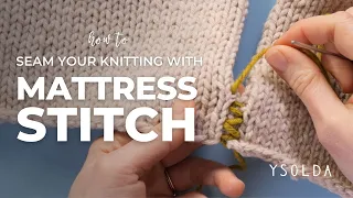 MATTRESS STITCH: learn to seam your knitting | step-by-step tutorial