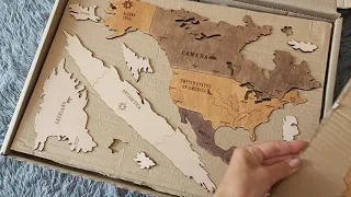 3D Деревянная Карта Мира от ProWoodUA. Монтаж. 3D Wooden map of the world from ProWoodUA. Mounting