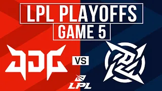 JDG vs NIP Highlights Game 5 | LPL 2024 Spring Playoffs LB R2 | JD Gaming vs Ninjas In Pyjamas