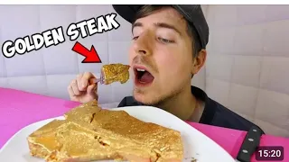 Eating  A $10, 000 golden Steak ( 24k Gold) @MrBeast