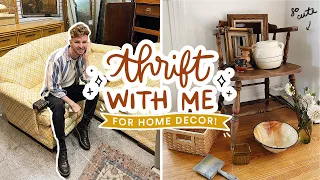 THRIFT WITH ME for Home Decor + HUGE HAUL ✨ *I Found My Dream Vintage Chair!*