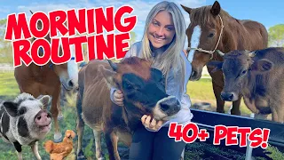 My Winter Morning Routine WITH THE NEW BARN 2020! 40+ Pets! |  *SUPER CUTE ANIMALS*