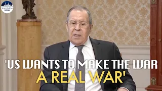 Lavrov on 'Anglo-Saxon' US wanting 'beneficial' war, EU sanctions and Russia's military task
