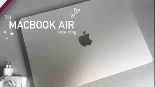 unboxing my new MacBook Air M3 silver ✨📦 - 2nd new Mac in a few weeks, is it good this time?!